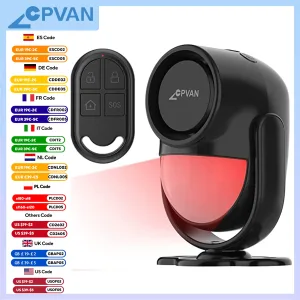CPVAN Wireless 433Mhz Infrared detector Motion Sensor Alarm with Remote Control Home Security burglar Motion Detector 125dB