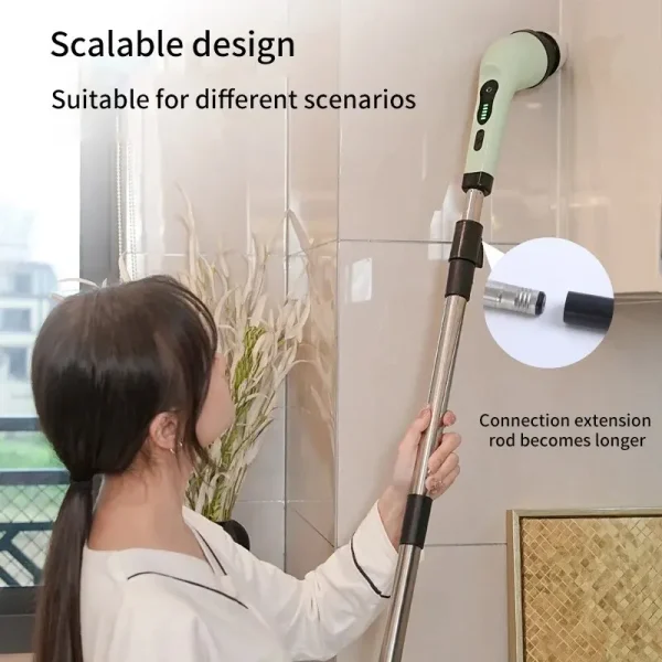 Wireless Electric Cleaning Brush Bathroom Window Kitchen Automotive Multifunctional Household Rotating Cleaning Machine - Image 2