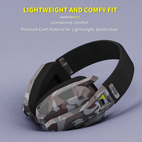 BW06 2.4GHz Wireless Gaming Headset with Mic for PS5 PS4 PC Mac Play-station Bluetooth Gaming Headset with Microphone - Image 5