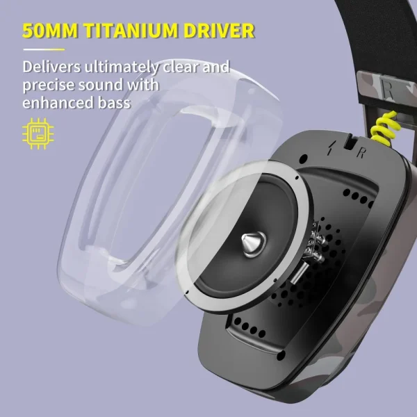 BW06 2.4GHz Wireless Gaming Headset with Mic for PS5 PS4 PC Mac Play-station Bluetooth Gaming Headset with Microphone - Image 3