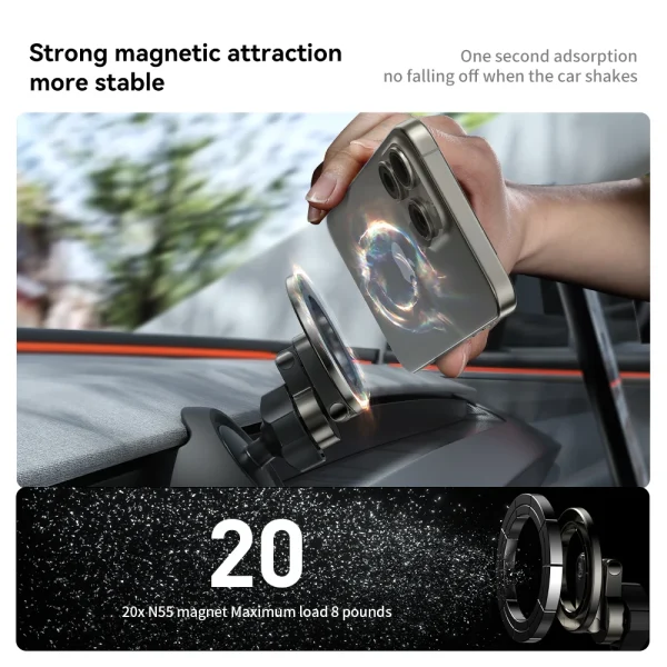 Tesla Magnetic Car Phone Holder 2025 Model 3 Y Highland Juniper Air Vent Mount Car Bracket Stand 360 Degree Rotatable - Image 4
