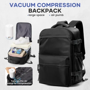 Vacuum Backpack Travel Bag for Men Large Capacity Air-back Backpack Business Laptop Backpack Women Expandable Backpack School Bag