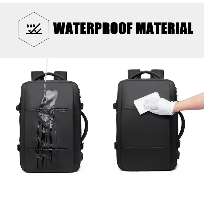 Expandable Men's Backpack Waterproof 17.3 in Laptop Backpack Man Large Capacity Hiking Travel Bag Male Backpacks for Men