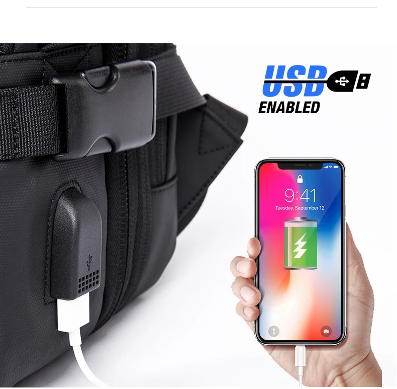Expandable Men's Backpack Waterproof 17.3 in Laptop Backpack Man Large Capacity Hiking Travel Bag Male Backpacks for Men