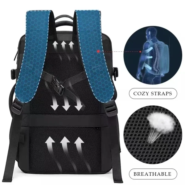 Expandable Men's Backpack Waterproof 17.3 in Laptop Backpack Man Large Capacity Hiking Travel Bag Male Backpacks for Men - Image 5
