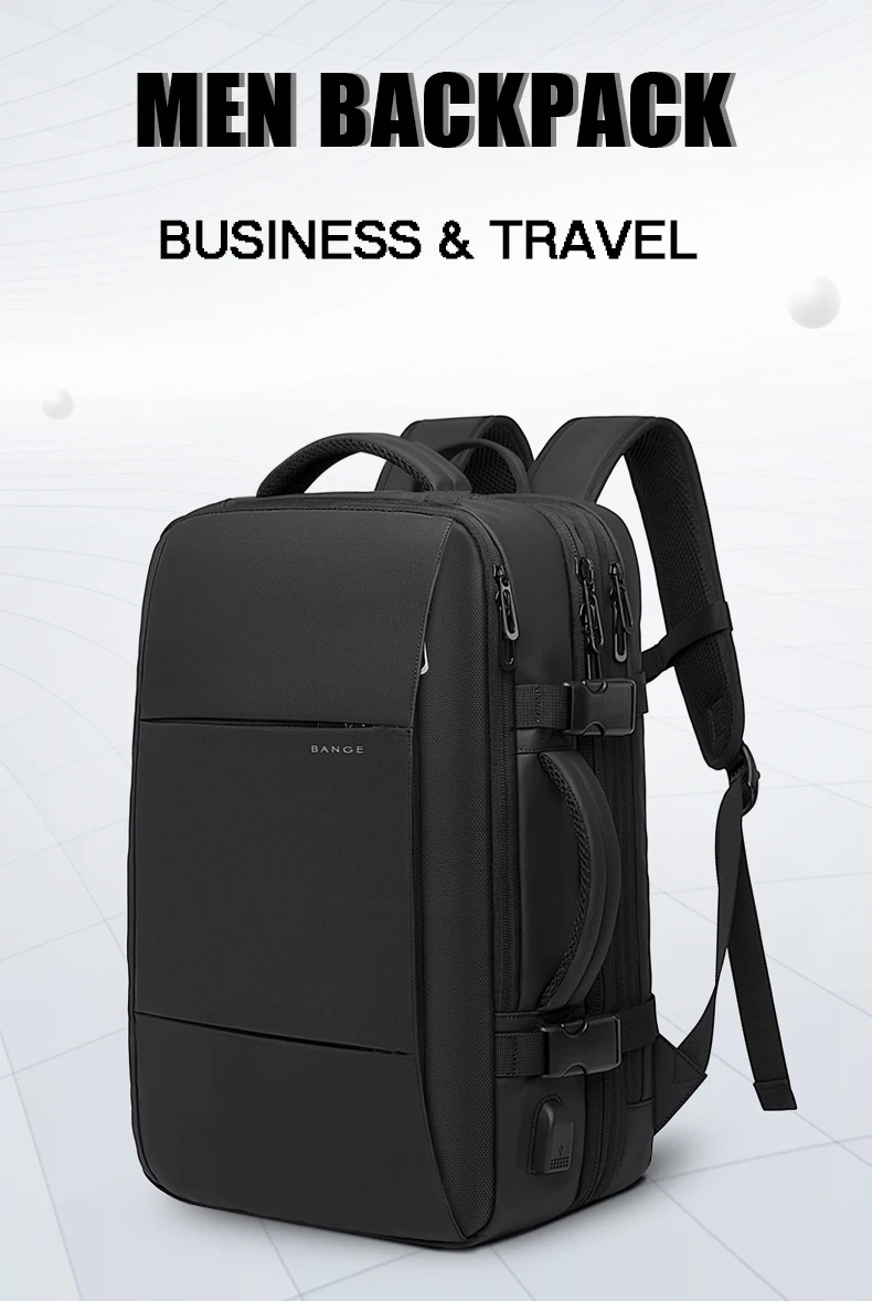 Expandable Men's Backpack Waterproof 17.3 in Laptop Backpack Man Large Capacity Hiking Travel Bag Male Backpacks for Men