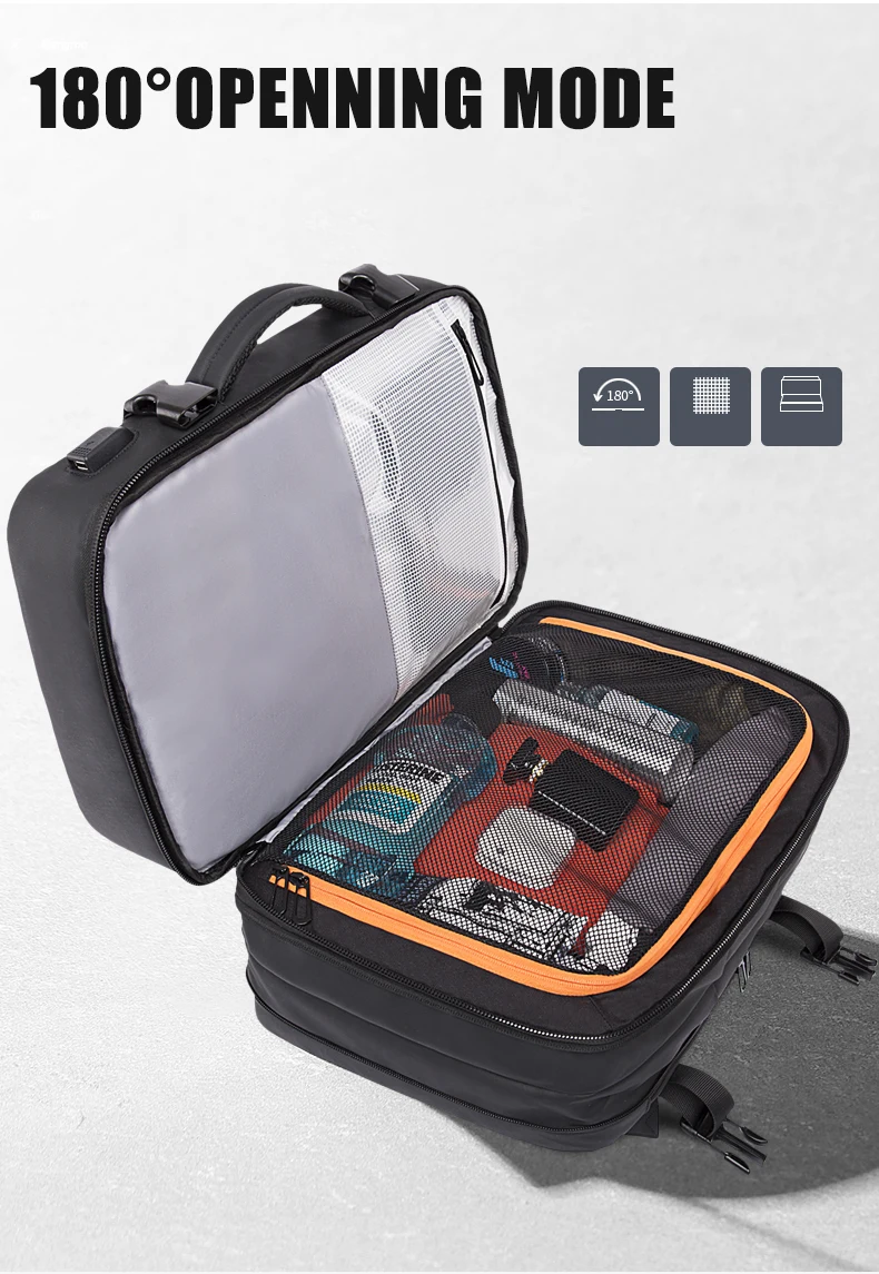 Expandable Men's Backpack Waterproof 17.3 in Laptop Backpack Man Large Capacity Hiking Travel Bag Male Backpacks for Men