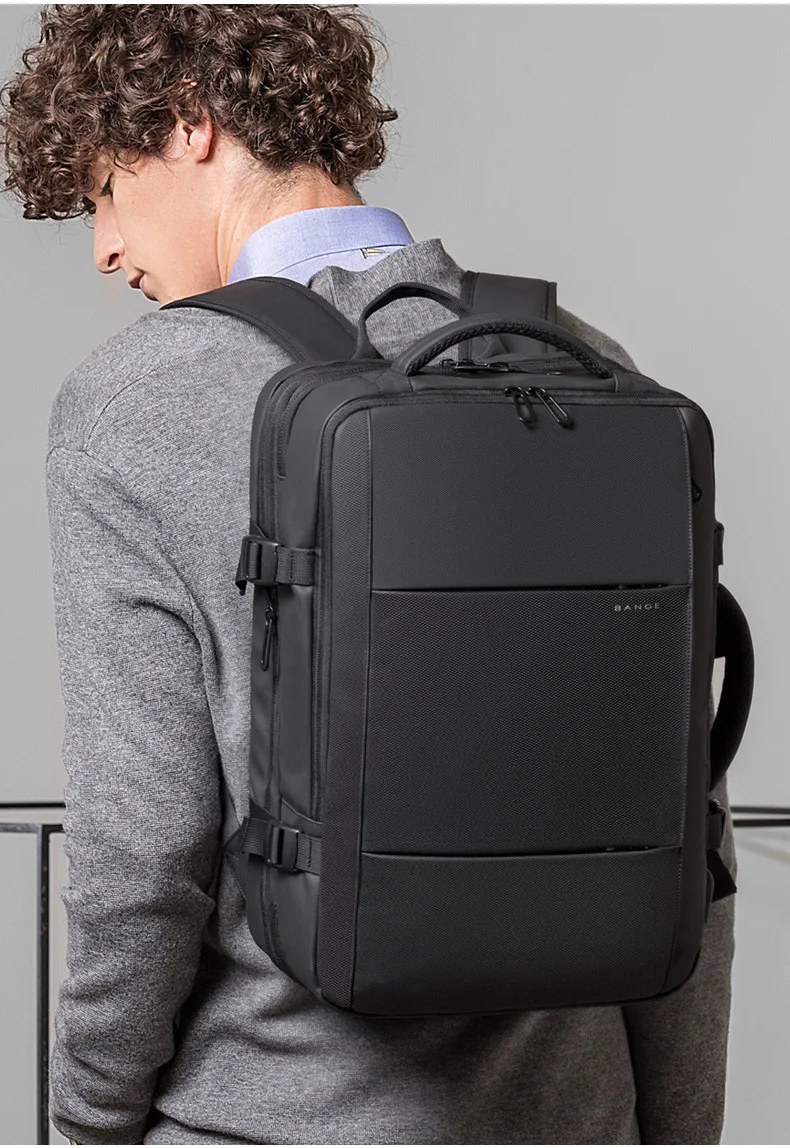 Expandable Men's Backpack Waterproof 17.3 in Laptop Backpack Man Large Capacity Hiking Travel Bag Male Backpacks for Men