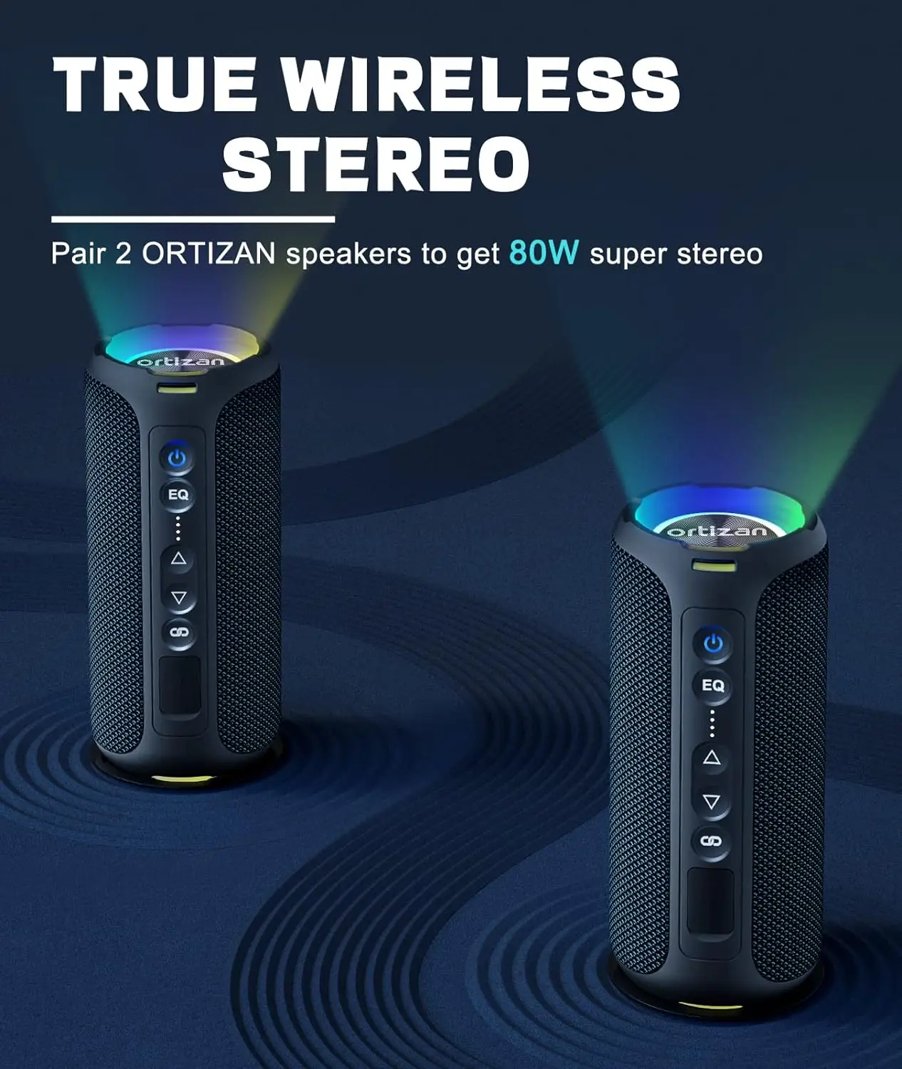 Ortizan Bluetooth Speakers 40W Enhanced Bass Portable Outdoor Wireless Speaker 30Hrs IP7 Waterproof Shower Speaker Bluetooth 5.3 Ortizan Bluetooth Speakers 40W Enhanced Bass Portable Outdoor Wireless Speaker 30Hrs IP7 Waterproof Shower Speaker Bluetooth 5.3
