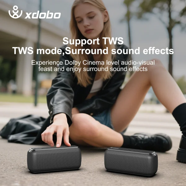 60W Portable Bluetooth-Compatible Speakers 6600mAh Bass Sound Box Wireless Waterproof TWS Boombox - Image 2