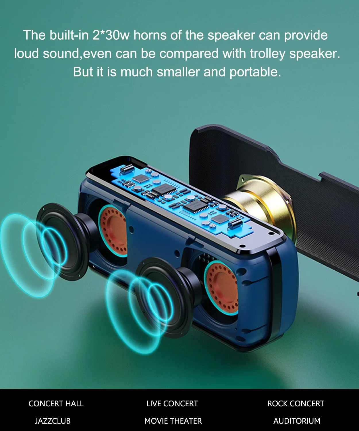 X8 II 60W Portable Bluetooth-Compatible Speakers 6600mAh Bass Sound Box Wireless Waterproof TWS Boombox