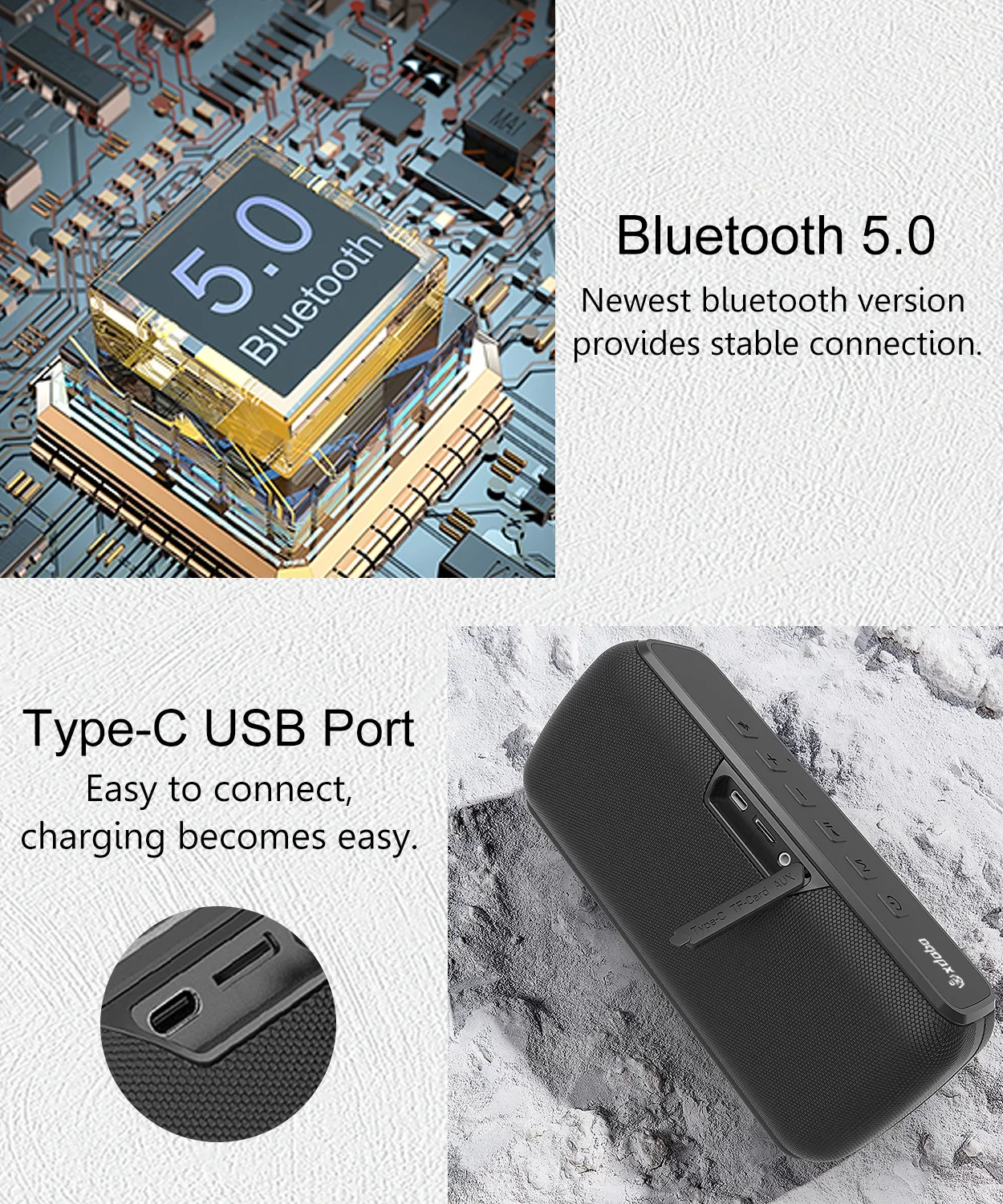 X8 II 60W Portable Bluetooth-Compatible Speakers 6600mAh Bass Sound Box Wireless Waterproof TWS Boombox