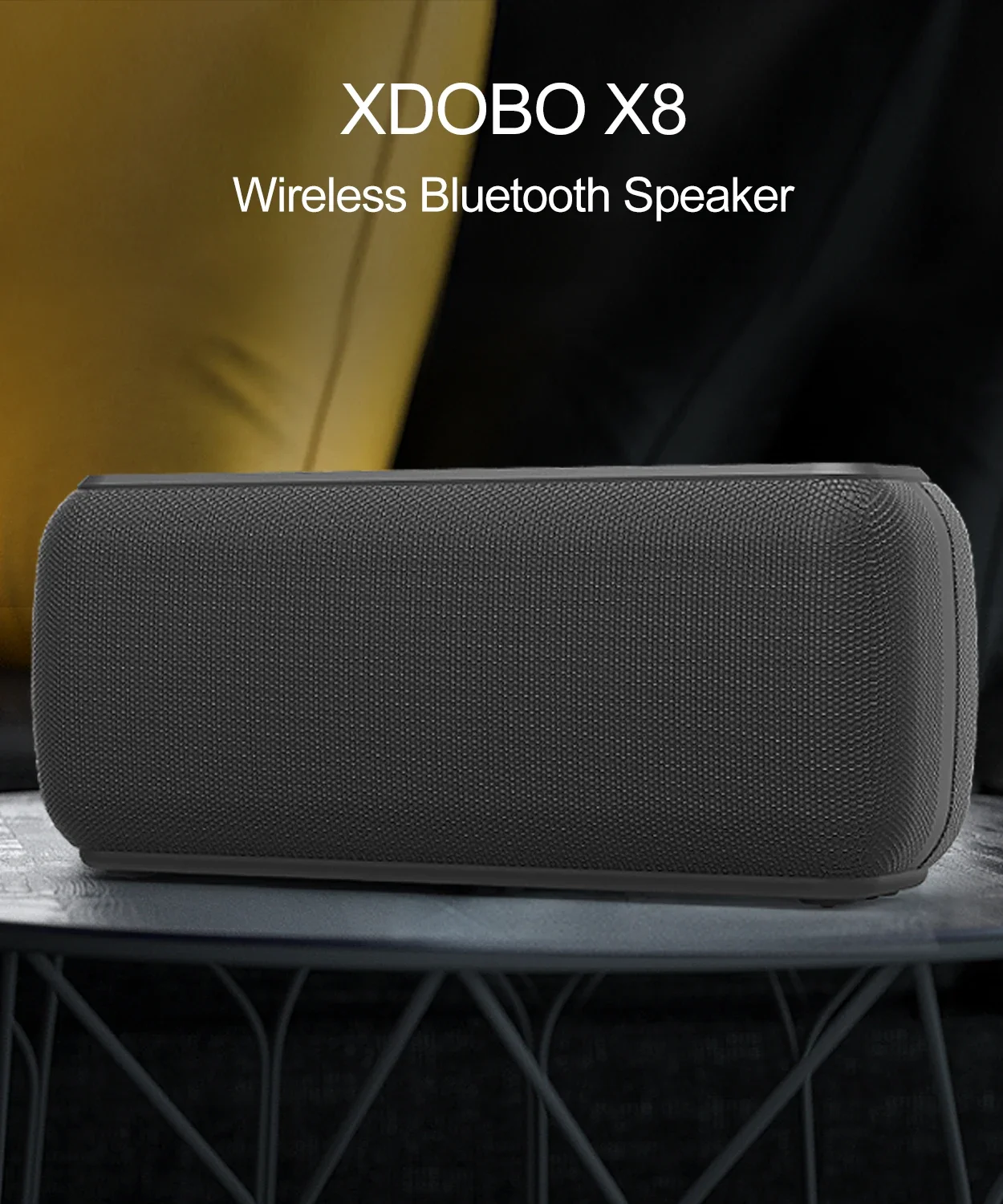 X8 II 60W Portable Bluetooth-Compatible Speakers 6600mAh Bass Sound Box Wireless Waterproof TWS Boombox