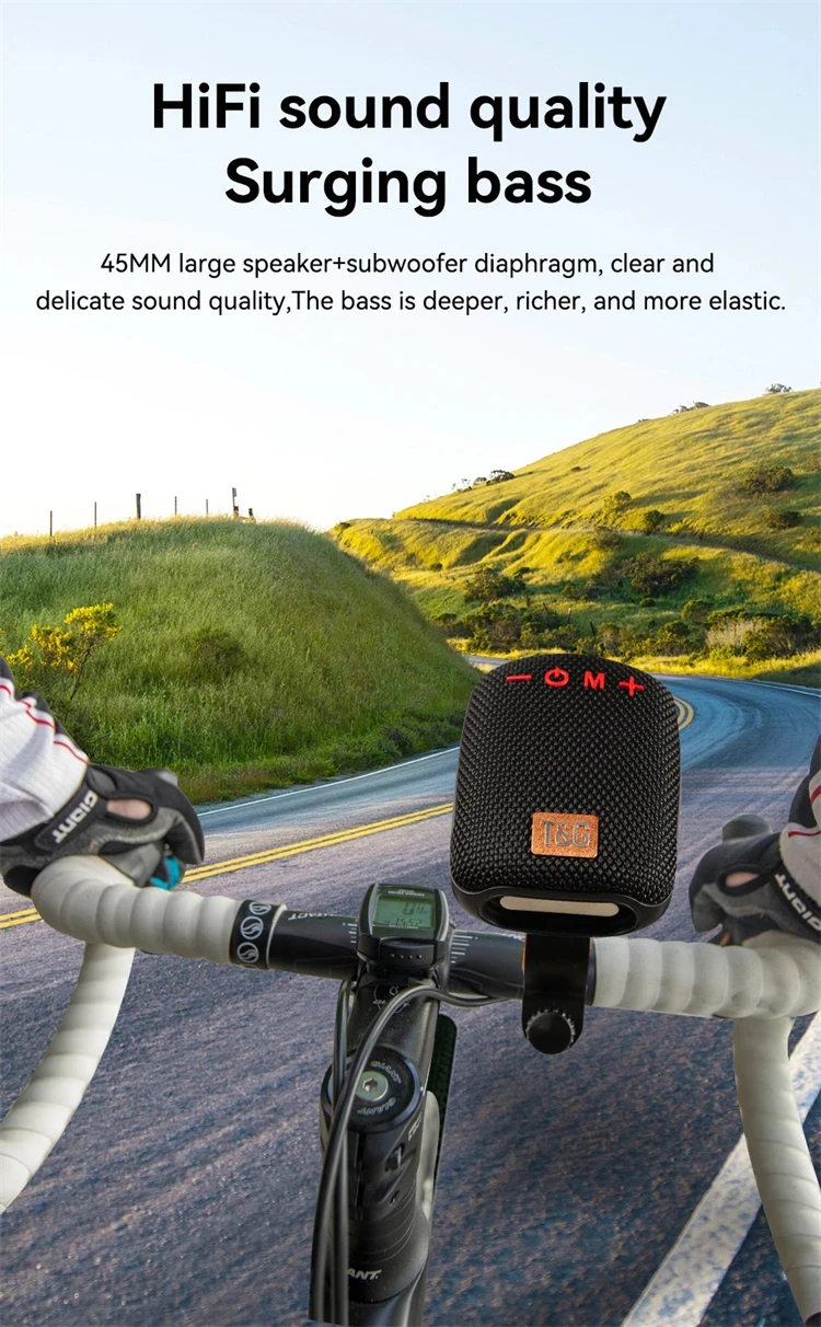 Outdoor Bicycle Bluetooth Speaker Portable Wireless Sound Box Rechargeable Handlebar Speaker Waterproof Bluetooth Speaker