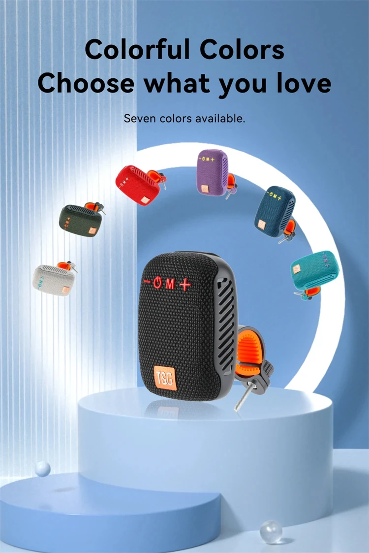 Outdoor Bicycle Bluetooth Speaker Portable Wireless Sound Box Rechargeable Handlebar Speaker Waterproof Bluetooth Speaker