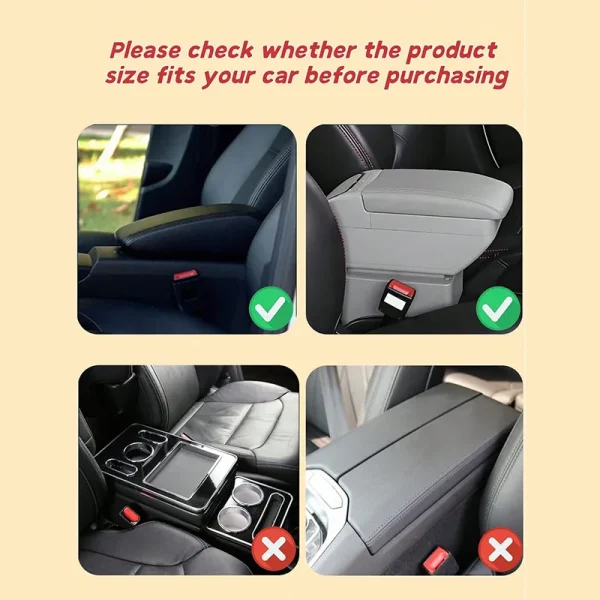 General Motors Armrest Storage - Durable PU Leather, Elastic Band, Side Storage Bag, Multi functional Armrest Easy to clean - Image 5