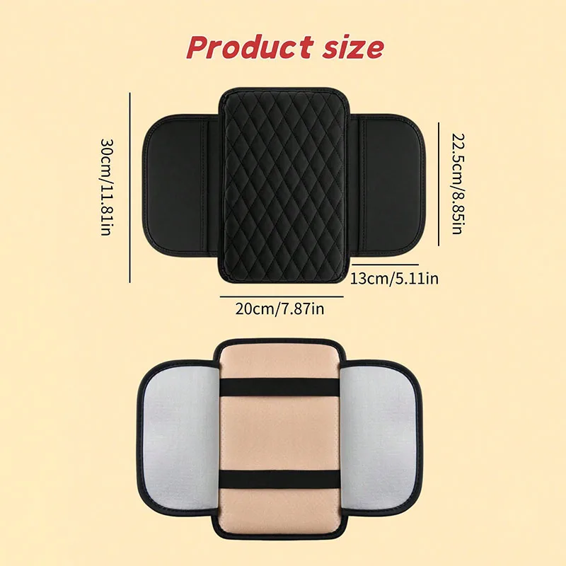 General Motors Armrest Storage - Durable PU Leather, Elastic Band, Side Storage Bag, Multi functional Armrest Easy to clean