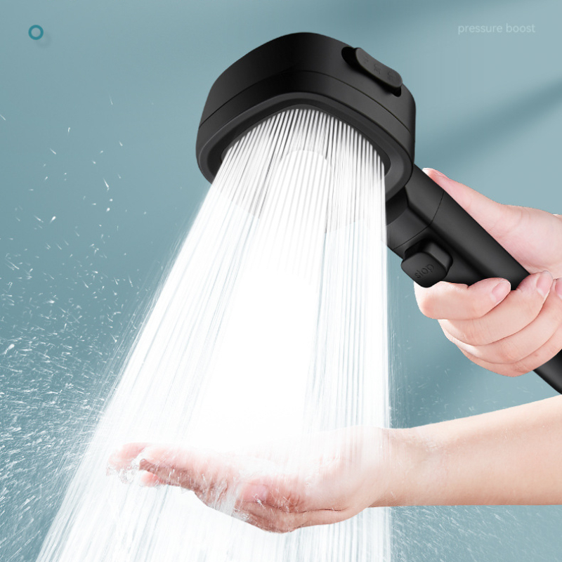 High Pressure Shower Head Water Saving 3 Modes Shower Heads Adjustable One-Key Stop Water Massage Sprayer Bathroom Accessories High Pressure Shower Head Water Saving 3 Modes Shower Heads Adjustable One-Key Stop Water Massage Sprayer Bathroom Accessories