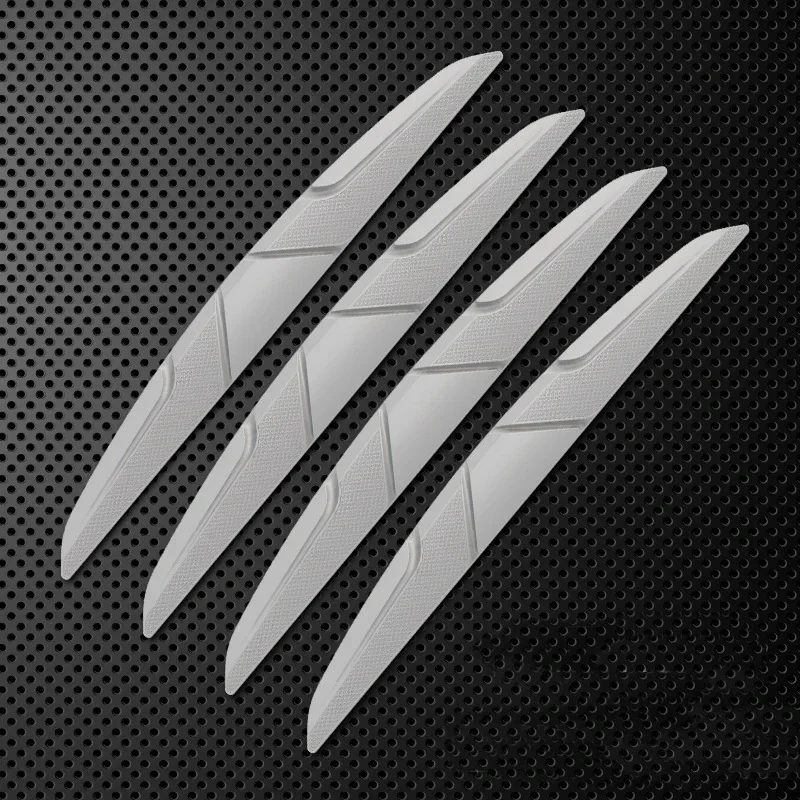 4PCS Car Door Edge Anti-collision Protector Bar Stickers Silicone Side Protection Guards Rear View Mirror Cover Protection Strip