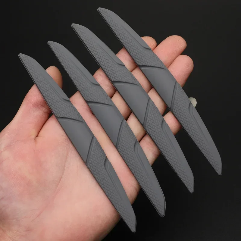 4PCS Car Door Edge Anti-collision Protector Bar Stickers Silicone Side Protection Guards Rear View Mirror Cover Protection Strip