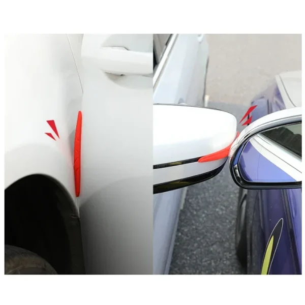 4PCS Car Door Edge Anti-Collision Protector Bar Stickers Silicone Side Protection Guards Rear View Mirror Cover Protection Strip - Image 3