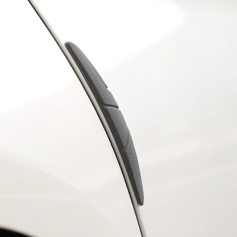4PCS Car Door Edge Anti-collision Protector Bar Stickers Silicone Side Protection Guards Rear View Mirror Cover Protection Strip