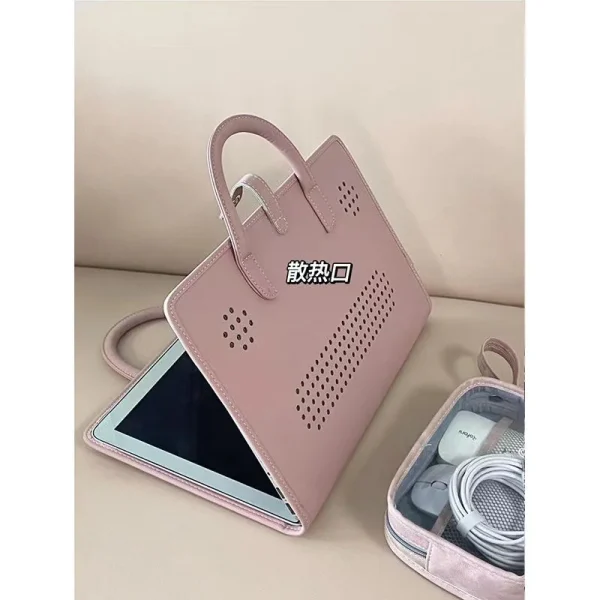 Laptop Sleeve Pink Notebook Bag for Girls Protective Case with Handle Cute Computer Cover for 14/16 Inch Laptop case - Image 2