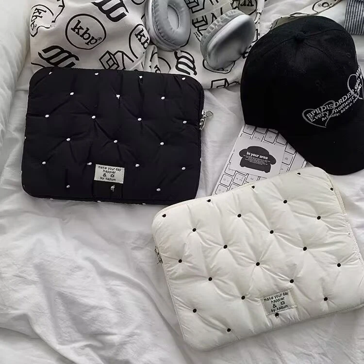 Laptop bag for macbook air 13 case 13-14 Inch puffy notebook pouch 15-16Inch Cute laptop sleeve 9-11 Inch Tablet Sleeve girl bag