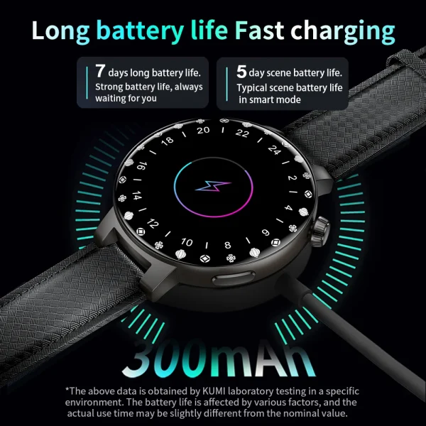 KUMI GT6 Pro 1.3" 360*360 AMOLED Smart watch 100+Sport Modes IP68 waterproof Bluetooth call Sleep Healthy Monitor for iOSAndroid - Image 4