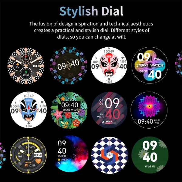 KUMI GT6 Pro 1.3" 360*360 AMOLED Smart watch 100+Sport Modes IP68 waterproof Bluetooth call Sleep Healthy Monitor for iOSAndroid - Image 3