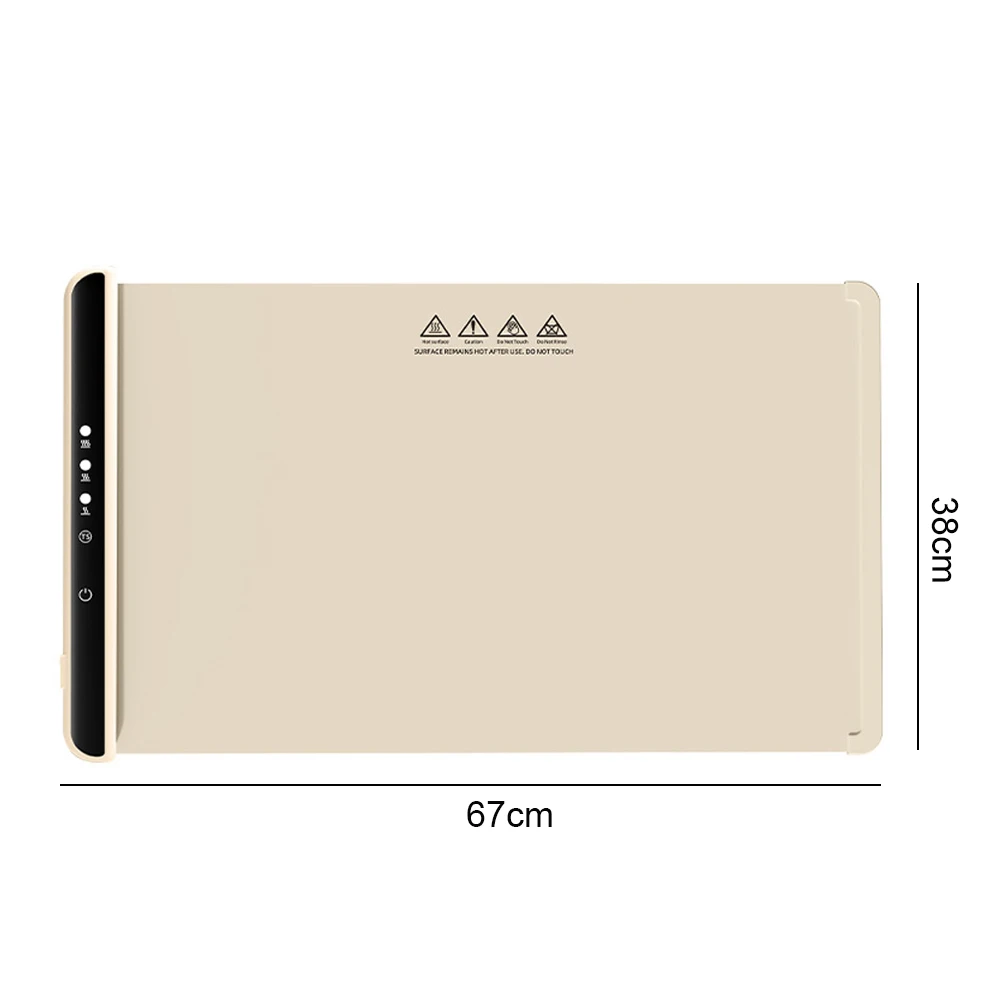 Electric Warming Tray Food Warmer Plate Foldable Portable Smart Food Fast Heating Mat Electric Warming Tray with 3 Tem Setting Electric Warming Tray Food Warmer Plate Foldable Portable Smart Food Fast Heating Mat Electric Warming Tray with 3 Tem Setting