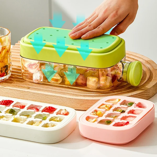 Ice Covered Tray - Freezer Overflow Free Ice Tray - Dual Purpose Curling With Straw - Freezer With Zip Ties - Contactless Tray - Image 5