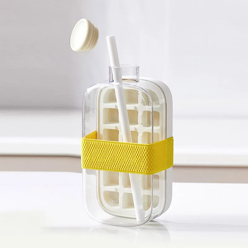 White 800ml straw
