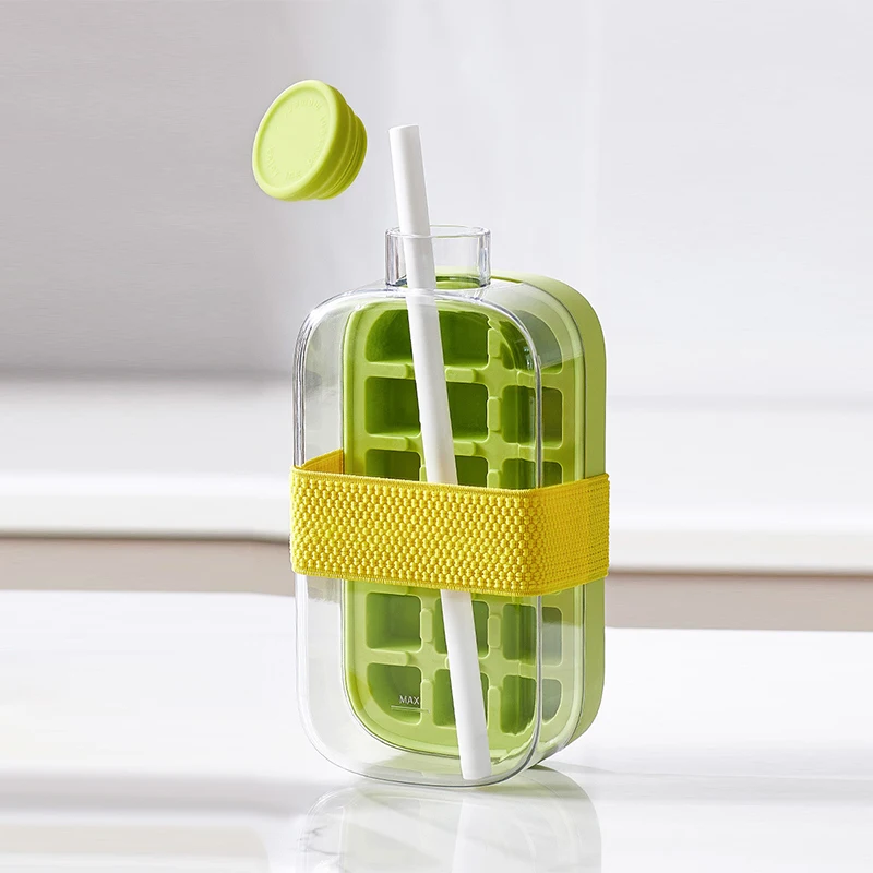 Green 800ml straw