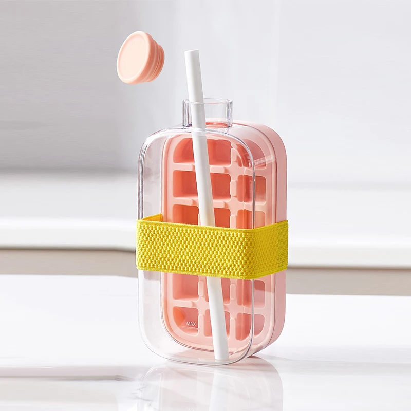 Pink 800ml straw