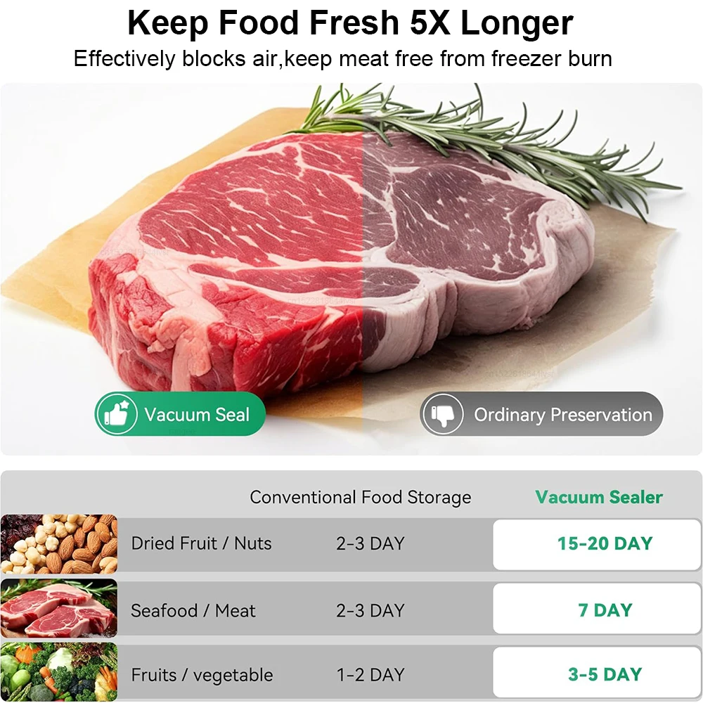 Portable Vacuum Sealer Mini Wireless Vacuum Sealing Machine Household Automatic Food Packaging Plastic Sealing Machine
