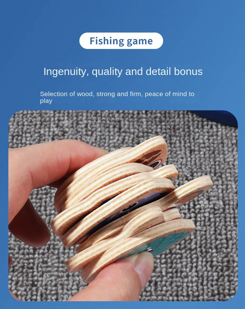 Montessori Wooden Fishing Toys For Children Cartoon Marine Life Cognition Fish Games Parent-Child Interactive Educational Toy Montessori Wooden Fishing Toys For Children Cartoon Marine Life Cognition Fish Games Parent-Child Interactive Educational Toy