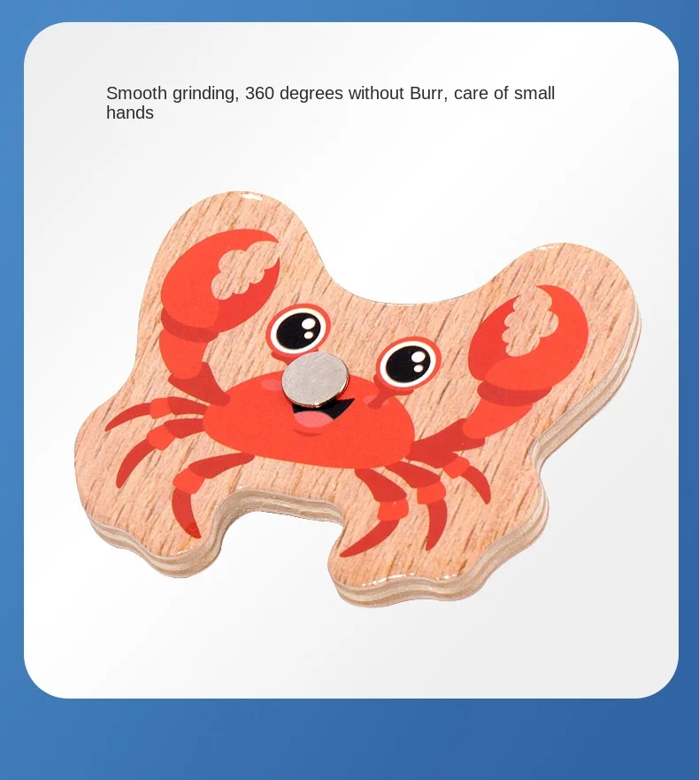 Montessori Wooden Fishing Toys For Children Cartoon Marine Life Cognition Fish Games Parent-Child Interactive Educational Toy Montessori Wooden Fishing Toys For Children Cartoon Marine Life Cognition Fish Games Parent-Child Interactive Educational Toy