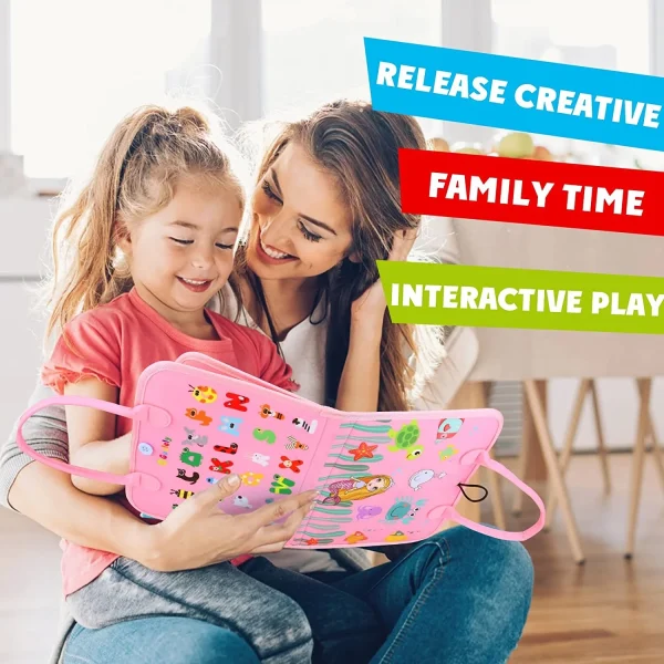 Montessori Toddler Busy Board,Autism Sensory Toys, Educational Activity Motor Skills Baby, Life Skills Learning Toys for Kids - Image 2