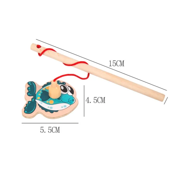 Montessori Wooden Fishing Toys For Children Magnetic Marine Life Cognition Fish Games Parent-Child Interactive Educational Toy - Image 6