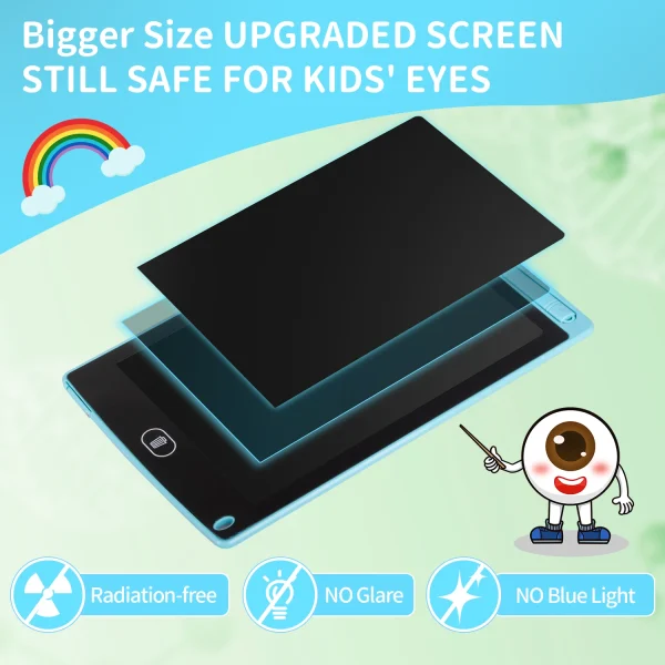 12" LCD Writing Tablet for Kids - Reusable Drawing Board with Eye Protection, Lock Function, Instant Erase - Gift for Boys Girls - Image 5