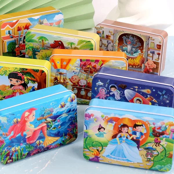 New Children 60 Pieces Wooden Puzzle Kids Cartoon Animal Vehicle Wood Toy Jigsaw Baby Early Educational For Christmas Gift Toys - Image 6