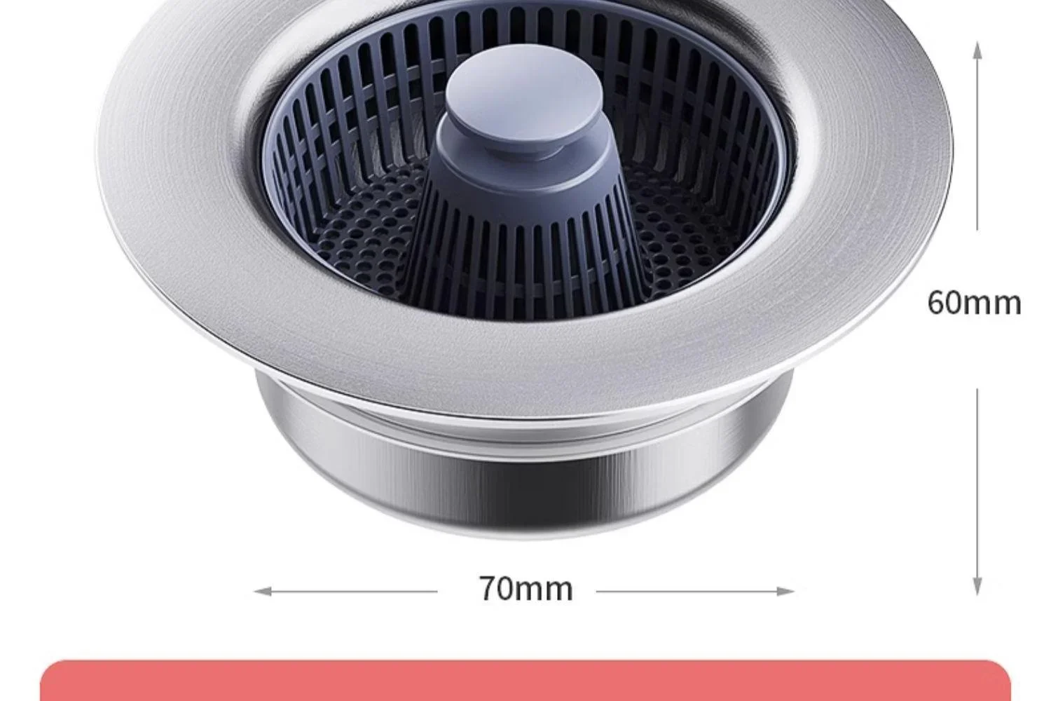 ZEXEF 3 in 1 Pop Up Sink Filter ABS Kitchen Sink Strainer Drain Basket Stopping Blockage Bouncing Core Leak-proof Plug Cover