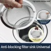 Metal Sink Strainer Set for Kitchen Drain with Handle—5Pieces