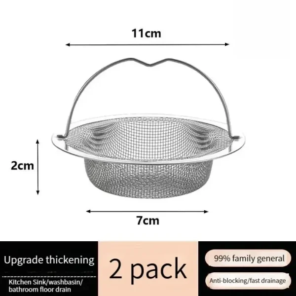 1/5 PCS Sink Strainer Kitchen Drain Strainer—Dish Drainer for Sink With Handle Metal Sink Strainer Floor Drain For Kitchen-kit - Image 2