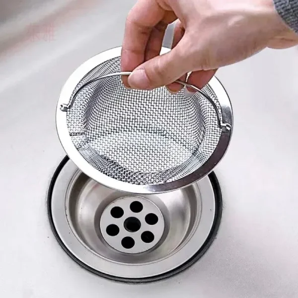 1/5 PCS Sink Strainer Kitchen Drain Strainer—Dish Drainer for Sink With Handle Metal Sink Strainer Floor Drain For Kitchen-kit - Image 5