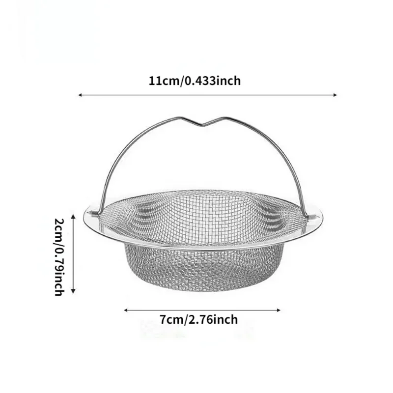 1/5PCS Sink Strainer Kitchen Drain Strainer Dish Drainer for Sink With Handle Metal Sink Strainer Floor Drain For Kitchenkit