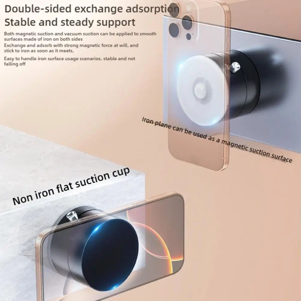 Double Sided Suction Cup Magnetic Phone Holder Lazy Multi-functional Foldable Storage Holder Vacuum Suction Phone Holder Double Sided Suction Cup Magnetic Phone Holder Lazy Multi-functional Foldable Storage Holder Vacuum Suction Phone Holder