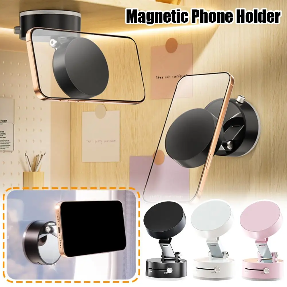 Double Sided Suction Cup Magnetic Phone Holder Lazy Multi-functional Foldable Storage Holder Vacuum Suction Phone Holder Double Sided Suction Cup Magnetic Phone Holder Lazy Multi-functional Foldable Storage Holder Vacuum Suction Phone Holder