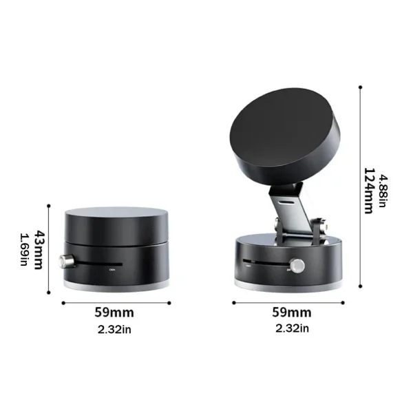 Double-Sided Suction Phone Holder, Magnetic Phone Holder Lazy Multi-functional Foldable Storage Holder—Vacuum-Suction Phone Holder - Image 6